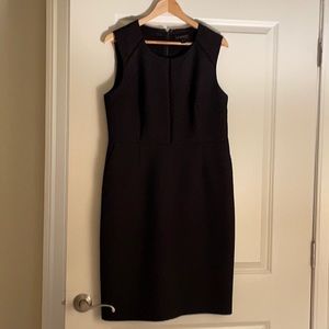 Jcrew Black A-Line Woven Pattern Dress